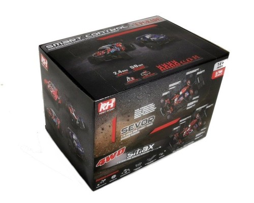 Радиоуправляемая трагги Remo Hobby S EVO-R Brushless (синяя) 4WD 2.4G 1/16 RTR RH1665-BLUE в Москве