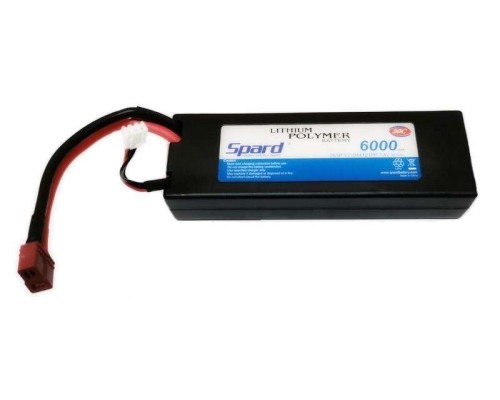 Аккумулятор Li-Po Spard 6000mAh, 7,4V, 30C, T‐plug для Remo Hobby и Himoto 1/10, 1/8 YT1044121PP в Москве Аккумулятор Li-Po Spard 6000mAh, 7,4V, 30C, T‐plug для Remo Hobby и Himoto 1/10, 1/8 YT1044121PP в Москве