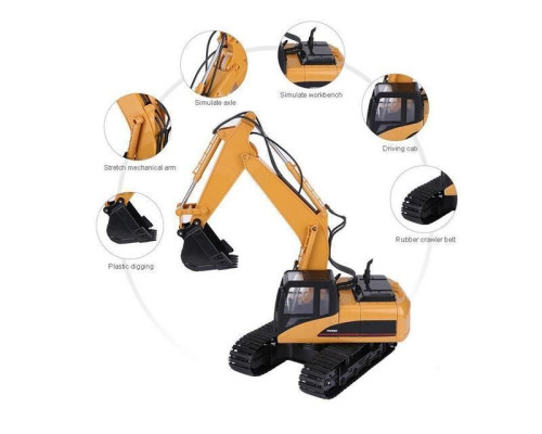 Радиоуправляемый экскаватор HUI NA TOYS 2.4G 15CH 1/16 RTR HN1350 в Калининграде Радиоуправляемый экскаватор HUI NA TOYS 2.4G 15CH 1/16 RTR HN1350 в Калининграде