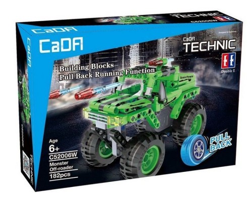 Конструктор CaDA Technic монстр-внедорожник совместим с C52005W, инерционный (182 детали) C52006W в Москве Конструктор CaDA Technic монстр-внедорожник совместим с C52005W, инерционный (182 детали) C52006W в Москве