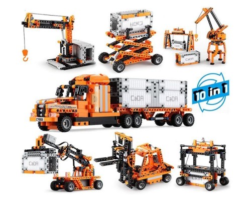 Конструктор CaDA STEAM 10 в 1 механическая лаборатория - порт (634 детали) C71002W в Москве