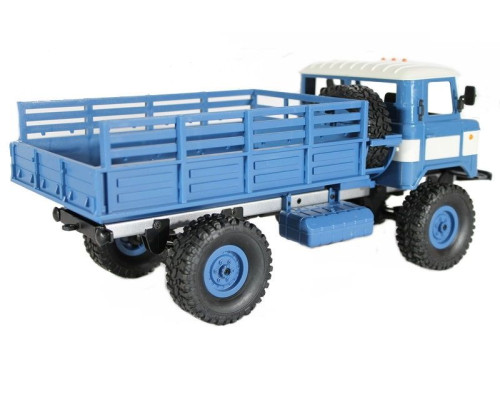 Радиоуправляемая машина MN MODEL ГАЗ-66 грузовая (синяя) 4WD 2.4G 1/16 RTR MN-66B в Москве
