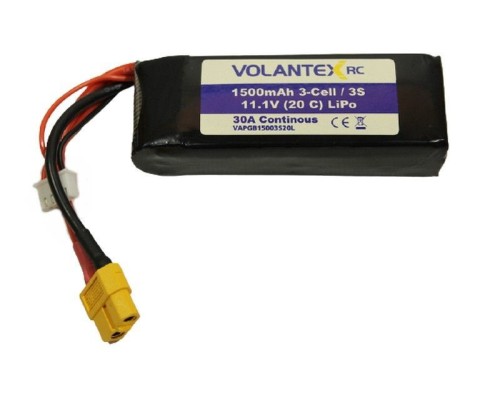 Аккумулятор Li-Po 1500mAh, 11,1V XT60 для самолета Volantex RC Trainstar Epoch PB3110 в Мытищах Аккумулятор Li-Po 1500mAh, 11,1V XT60 для самолета Volantex RC Trainstar Epoch PB3110 в Мытищах