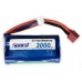Аккумулятор Li-Ion Spard 3000mAh, 7,4V, 10C, T‐plug для Remo Hobby 1/16, Himoto 1/18 YT18650P3 в Москве