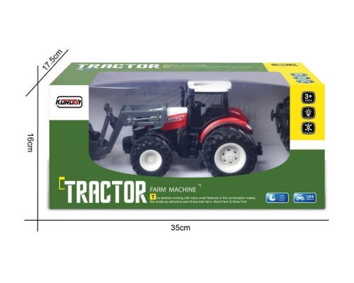 Р/У фермерский трактор Korody с отвалом, широкие колеса 1/24 2.4G 6CH RTR KR6632K в Норильске
