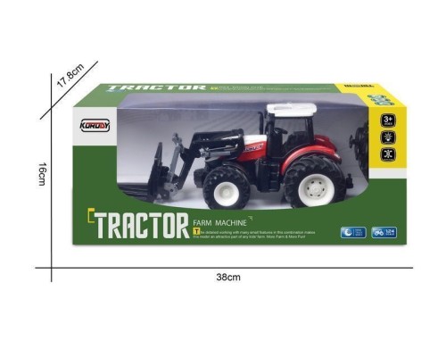 Р/У фермерский трактор Korody с вилочным погрузчиком, широкие колеса 1/24 2.4G 6CH RTR KR6633K в Нефтекамске