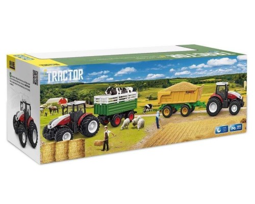 Р/У фермерский трактор Korody с прицепом, широкие колеса 1/24 2.4G 6CH RTR KR6645K в Санкт-Петербурге
