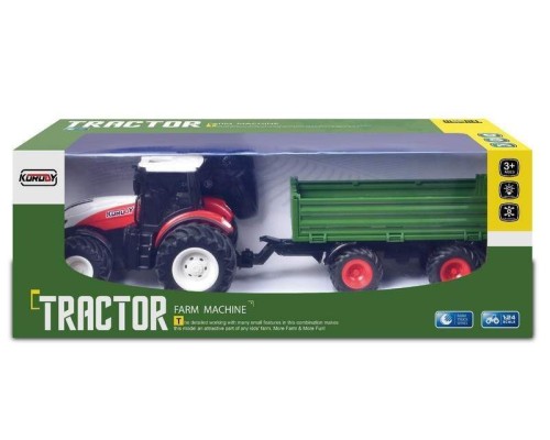 Р/У фермерский трактор Korody с прицепом, широкие колеса 1/24 2.4G 6CH RTR KR6645K в Санкт-Петербурге