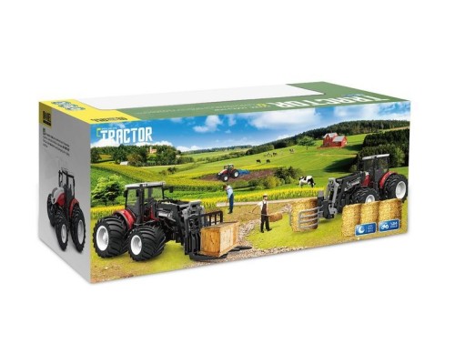 Р/У фермерский трактор Korody с вилочным погрузчиком, двойные колеса 1/24 2.4G 6CH RTR KR6633B в Нефтекамске