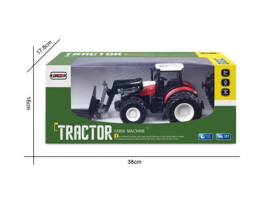 Р/У фермерский трактор Korody с вилочным погрузчиком, двойные колеса 1/24 2.4G 6CH RTR KR6633B в Нефтекамске