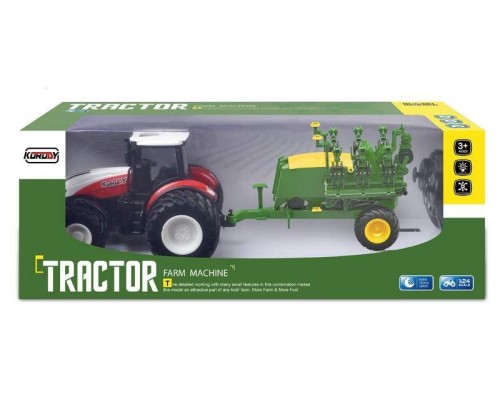 Р/У фермерский трактор Korody с зерновой сеялкой, двойные колеса 1/24 2.4G 6CH RTR KR6646B в Санкт-Петербурге