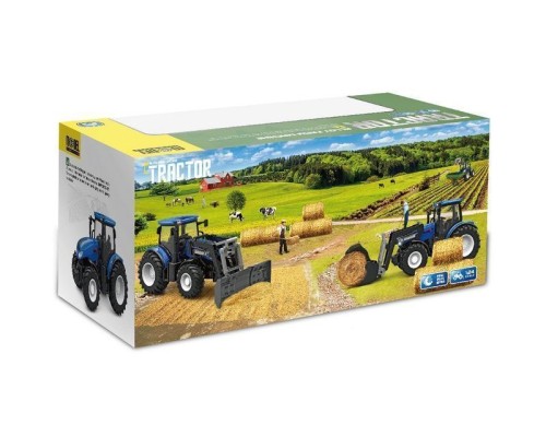 Р/У фермерский трактор Korody с отвалом, мет. кузов 1/24 2.4G 6CH RTR KR6632H в Норильске