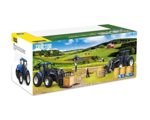 Р/У фермерский трактор Korody с вилочным погрузчиком, мет. кузов 1/24 2.4G 6CH RTR KR6633H в Нефтекамске