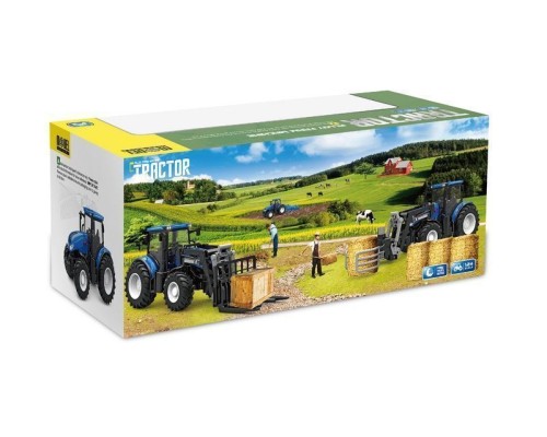 Р/У фермерский трактор Korody с роторной косилкой, мет. кузов 1/24 2.4G 6CH RTR KR6637H в Балаково