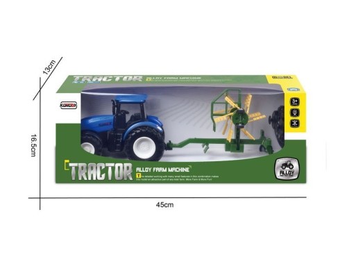 Р/У фермерский трактор Korody с роторной косилкой, мет. кузов 1/24 2.4G 6CH RTR KR6637H в Балаково