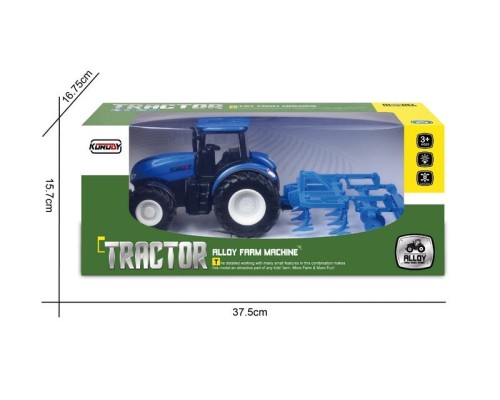 Р/У фермерский трактор Korody с дисковым культиватором, мет. кузов 1/24 2.4G 6CH RTR KR6639H в Нефтекамске