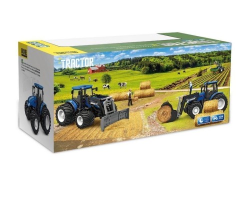 Р/У фермерский трактор Korody с фронт. погрузчиком, мет. кузов, широкие колеса 1/24 2.4G 6CH RTR KR6631HK в Норильске