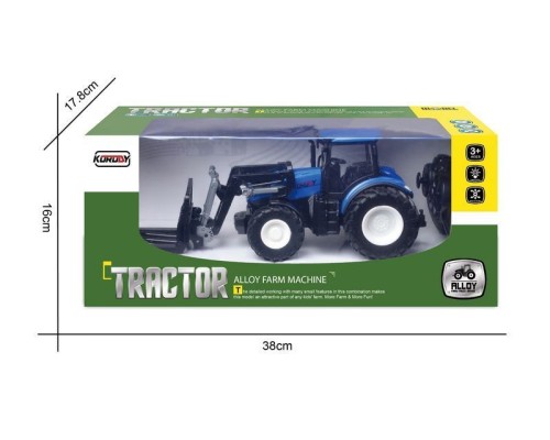 Р/У фермерский трактор Korody с вилочным погрузчиком, мет. кузов, широкие колеса 1/24 2.4G 6CH RTR KR6633HK в Норильске