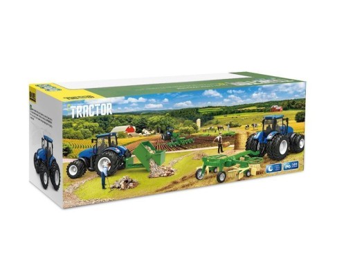 Р/У фермерский трактор Korody с плугом, мет. кузов, широкие колеса 1/24 2.4G 6CH RTR KR6638HK в Санкт-Петербурге