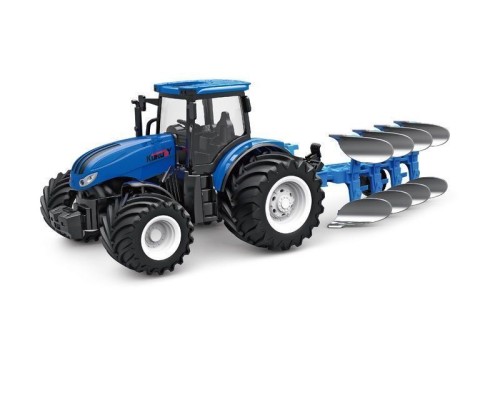 Р/У фермерский трактор Korody с плугом, мет. кузов, широкие колеса 1/24 2.4G 6CH RTR KR6638HK в Санкт-Петербурге