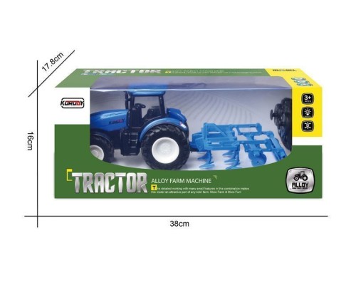 Р/У фермерский трактор Korody с диск. культиватором, мет. кузов, широкие колеса 1/24 2.4G 6CH RTR KR6639HK в Норильске