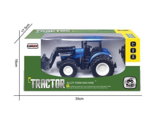 Р/У фермерский трактор Korody с отвалом, мет. кузов, двойные колеса 1/24 2.4G 6CH RTR KR6632HB в Норильске
