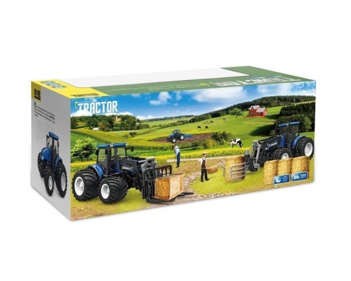 Р/У фермерский трактор Korody с вилочным погрузчиком, мет. кузов, двойные колеса 1/24 2.4G 6CH RTR KR6633HB в Норильске