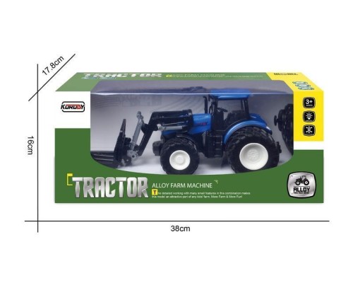 Р/У фермерский трактор Korody с вилочным погрузчиком, мет. кузов, двойные колеса 1/24 2.4G 6CH RTR KR6633HB в Норильске