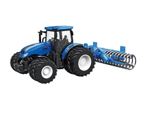 Р/У фермерский трактор Korody с сеноподборщиком, мет. кузов, двойные колеса 1/24 2.4G 6CH RTR KR6636HB в Балаково