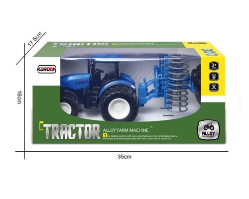 Р/У фермерский трактор Korody с сеноподборщиком, мет. кузов, двойные колеса 1/24 2.4G 6CH RTR KR6636HB в Балаково