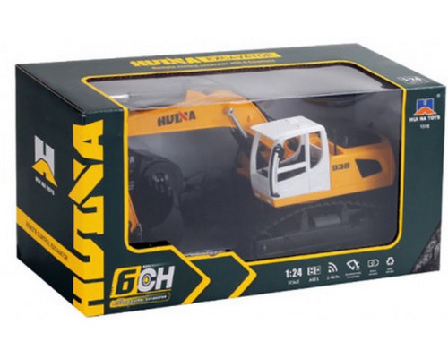 Радиоуправляемый экскаватор HUI NA TOYS 2.4G 6CH (дальность 8 м) 1/24 RTR HN1516 в Москве