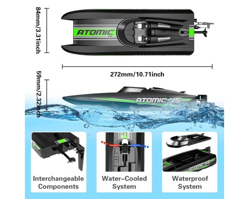Радиоуправляемый катер Volantex RC AtomicXS черный 2.4G LiPo RTR EXA79505RG в Чите Радиоуправляемый катер Volantex RC AtomicXS черный 2.4G LiPo RTR EXA79505RG в Чите