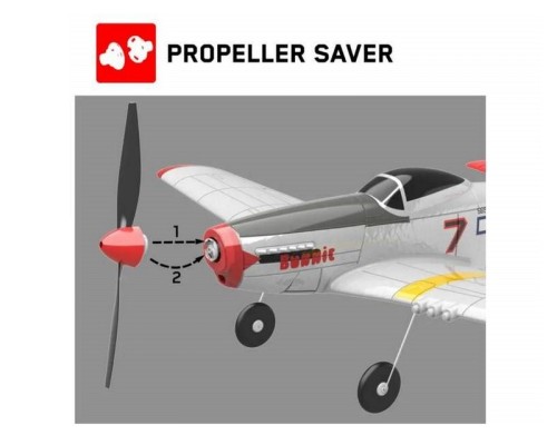 Радиоуправляемый самолет Volantex RC P51D 400мм (синий) 2.4G 4ch LiPo RTF with Gyro EXA76105RB в Ростове-на-Дону