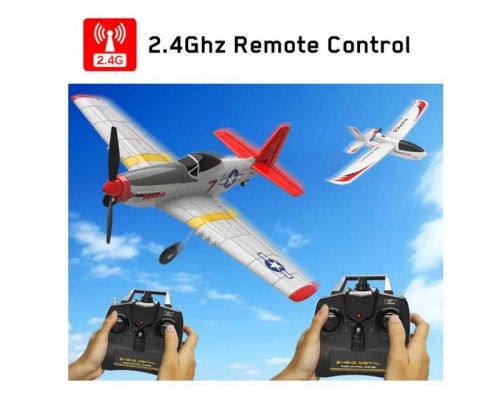 Радиоуправляемый самолет Volantex RC P51D 400мм (красный) 2.4G 4ch LiPo RTF with Gyro EXA76105RR в Ростове-на-Дону