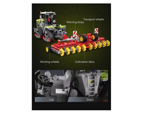 Конструктор CaDA трактор CLAAS XERION 5000 TRAC TS 1/32 (1336 деталей) C65012W в Новочеркасске