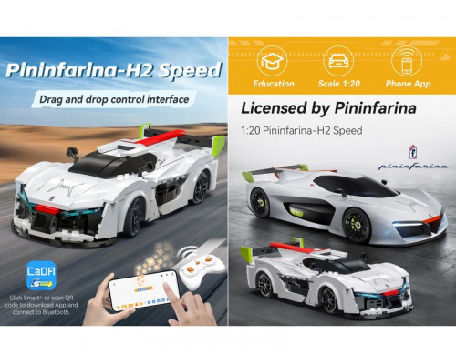 Радиоуправляемый конструктор CaDA спортивная машинка Pininfarina-H2 Speed 1/20 (296 деталей) C51090W в Москве Радиоуправляемый конструктор CaDA спортивная машинка Pininfarina-H2 Speed 1/20 (296 деталей) C51090W в Москве