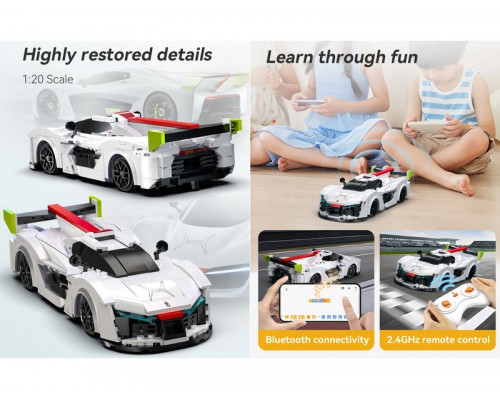 Радиоуправляемый конструктор CaDA спортивная машинка Pininfarina-H2 Speed 1/20 (296 деталей) C51090W в Москве Радиоуправляемый конструктор CaDA спортивная машинка Pininfarina-H2 Speed 1/20 (296 деталей) C51090W в Москве