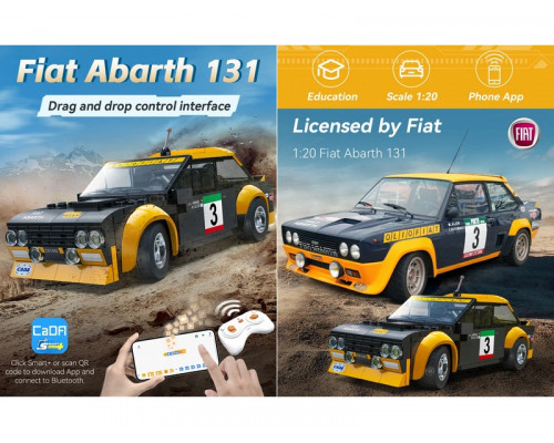 Радиоуправляемый конструктор CaDA спортивная машинка Fiat Abarth 131 1/24 (216 деталей) C51092W в Москве Радиоуправляемый конструктор CaDA спортивная машинка Fiat Abarth 131 1/24 (216 деталей) C51092W в Москве