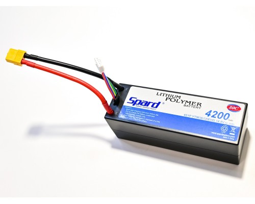Аккумулятор Li-Po Spard 4200mAh, 14.8V, 50C, XT60, Hardcase для автомоделей 1/10, 1/8 YT9636120EHS в Москве Аккумулятор Li-Po Spard 4200mAh, 14.8V, 50C, XT60, Hardcase для автомоделей 1/10, 1/8 YT9636120EHS в Москве