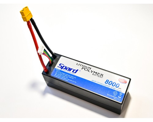 Аккумулятор Li-Po Spard 8000mAh, 14.8V, 50C, XT60, Hardcase для автомоделей 1/10, 1/8 YT1143125PPP-4S-8HC в Москве Аккумулятор Li-Po Spard 8000mAh, 14.8V, 50C, XT60, Hardcase для автомоделей 1/10, 1/8 YT1143125PPP-4S-8HC в Москве
