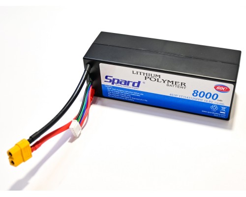 Аккумулятор Li-Po Spard 8000mAh, 14.8V, 50C, XT60, Hardcase для автомоделей 1/10, 1/8 YT1143125PPP-4S-8HC в Москве Аккумулятор Li-Po Spard 8000mAh, 14.8V, 50C, XT60, Hardcase для автомоделей 1/10, 1/8 YT1143125PPP-4S-8HC в Москве