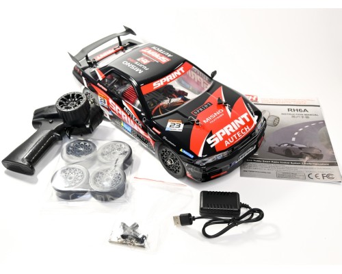 Радиоуправляемая машина для дрифта Remo Hobby RACING & DRIFT (черно-красная) 4WD 2.4G 1/14 RTR RH1411-NBR в Красноярске